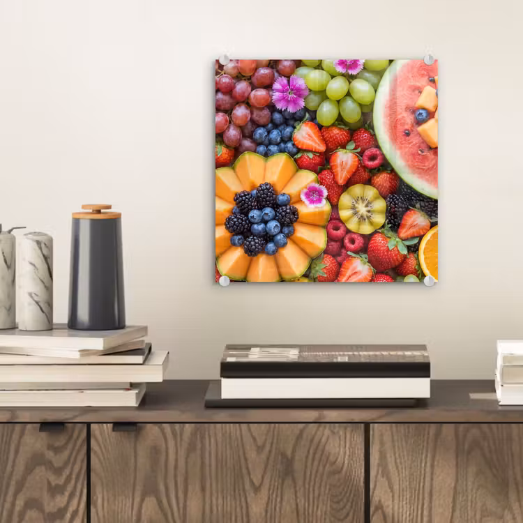 Glas schilderij - Fruit - Vers - Variatie - Eten - Kleurrijk — 2