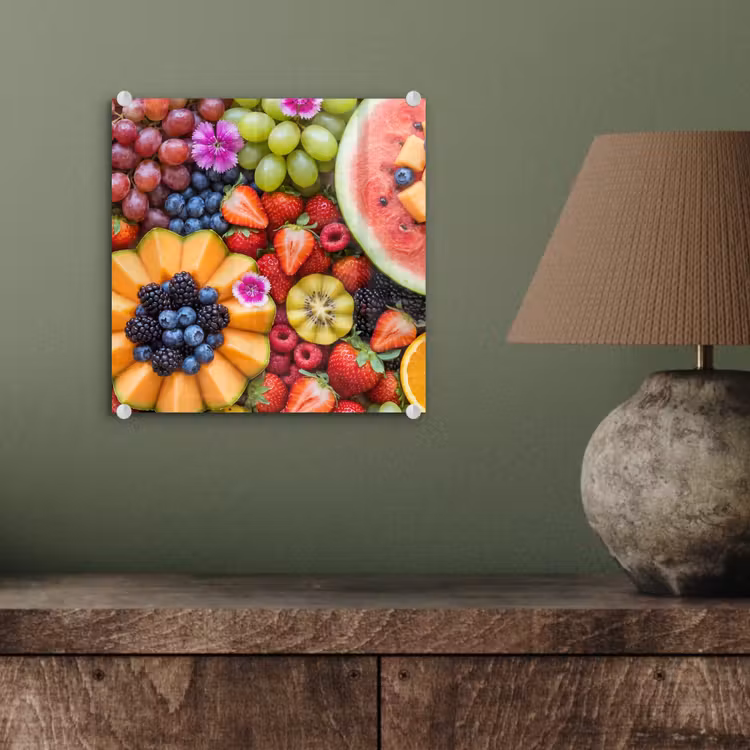 Glas schilderij - Fruit - Vers - Variatie - Eten - Kleurrijk — 4