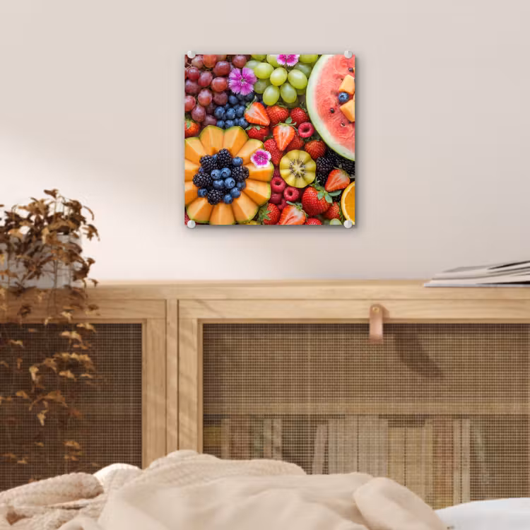 Glas schilderij - Fruit - Vers - Variatie - Eten - Kleurrijk — 5