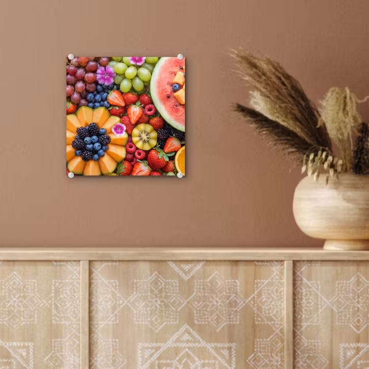 Glas schilderij - Fruit - Vers - Variatie - Eten - Kleurrijk — 6