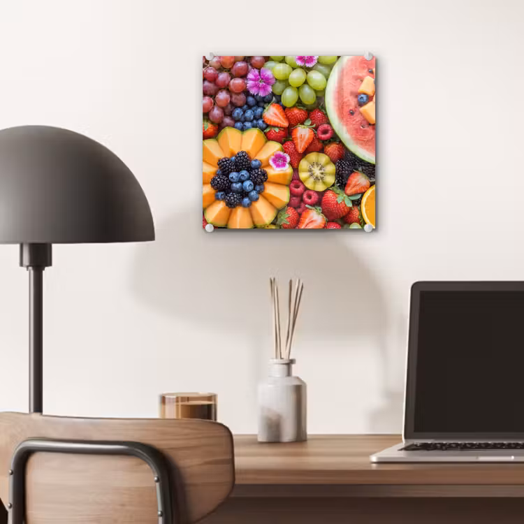 Glas schilderij - Fruit - Vers - Variatie - Eten - Kleurrijk — 7