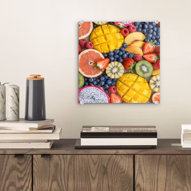 Glas schilderij - Fruit - Versneden - Kleurrijk - Eten - Gezond — 2