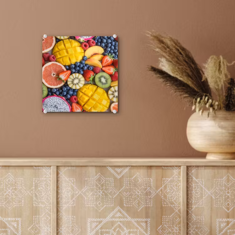 Glas schilderij - Fruit - Versneden - Kleurrijk - Eten - Gezond — 6