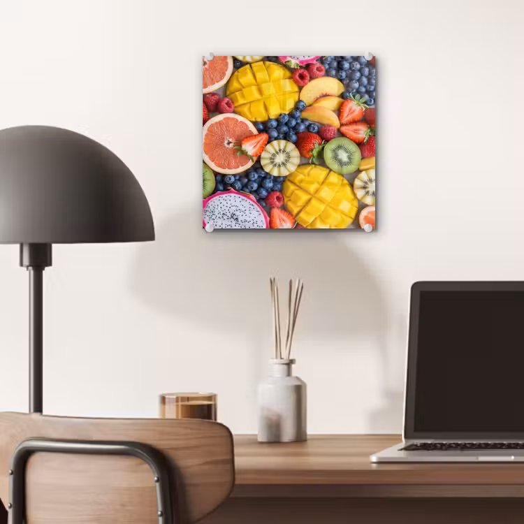 Glas schilderij - Fruit - Versneden - Kleurrijk - Eten - Gezond — 7
