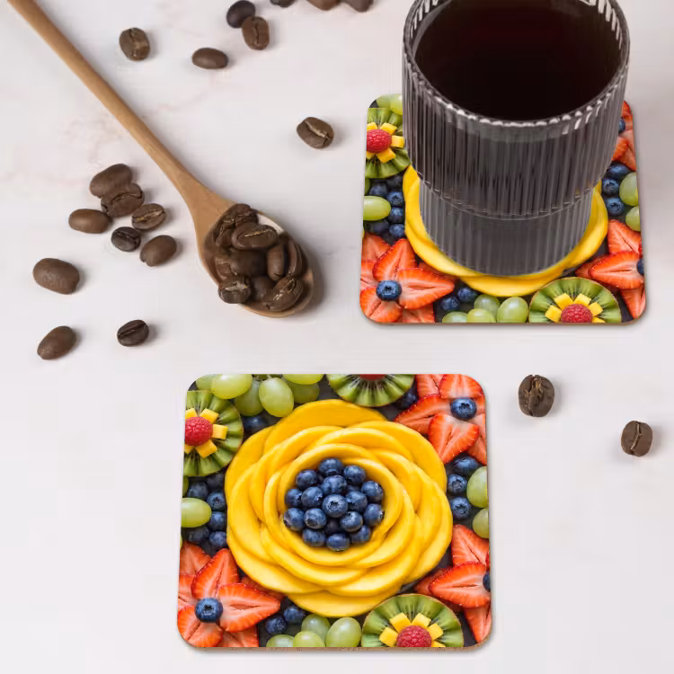 Onderzetter - Fruit - Arrangement - Gezond - Kleurrijk - Eten — 4