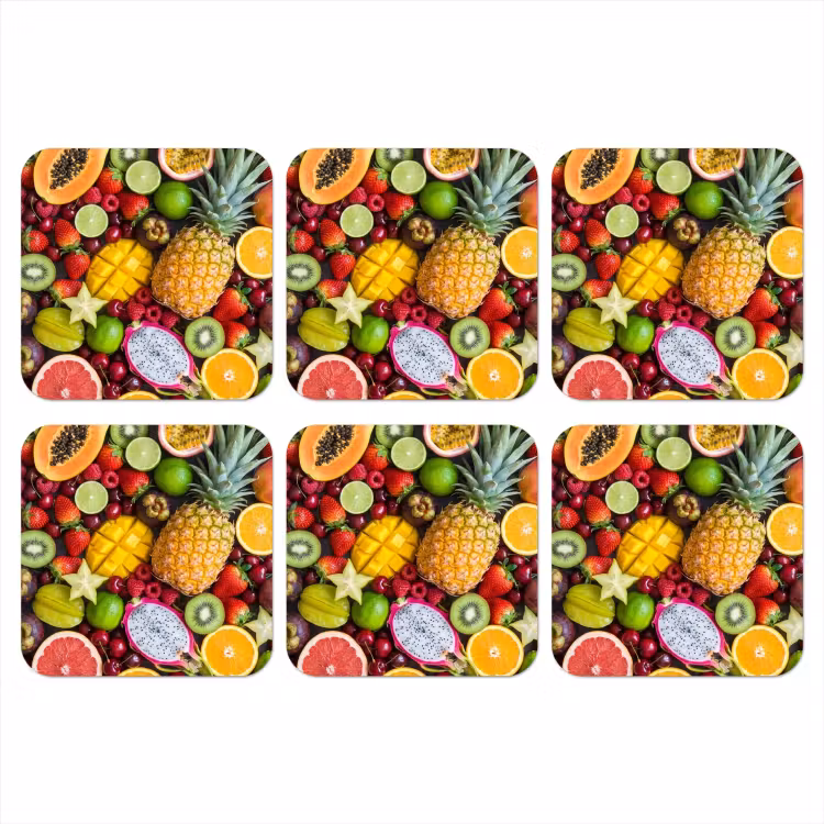 Onderzetter - Fruit - Assortiment - Vers - Gezond - Kleurrijk — 1