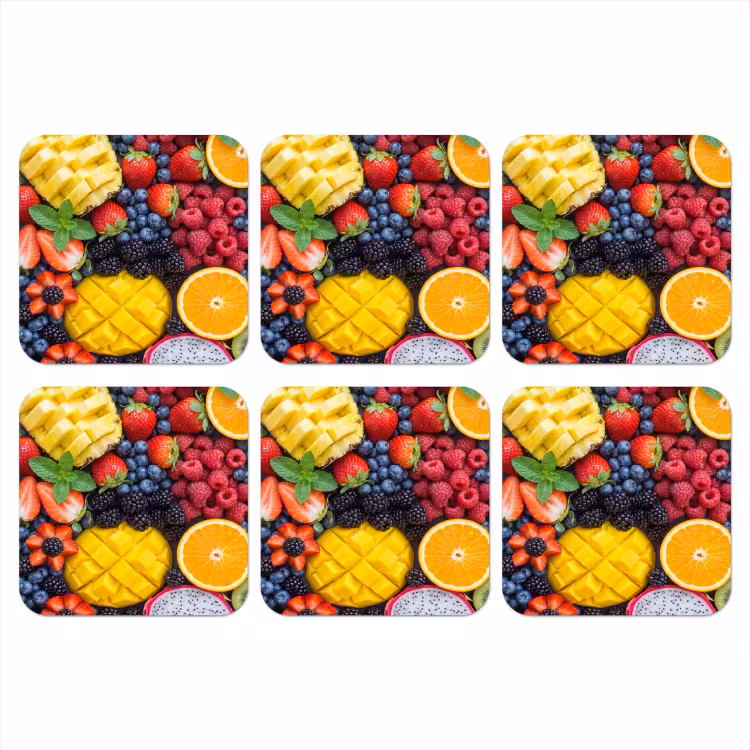 Onderzetter - Fruit - Vers - Kleurrijk - Eten — 1