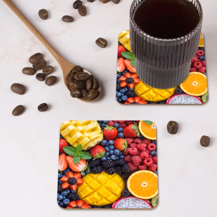 Onderzetter - Fruit - Vers - Kleurrijk - Eten — 4
