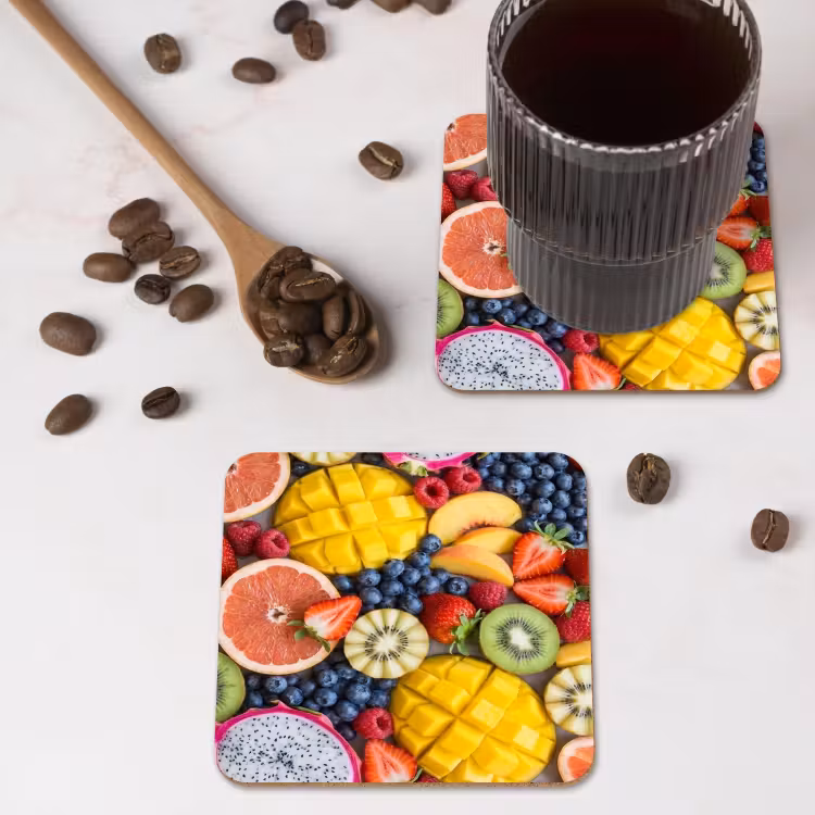 Onderzetter - Fruit - Versneden - Kleurrijk - Eten - Gezond — 4