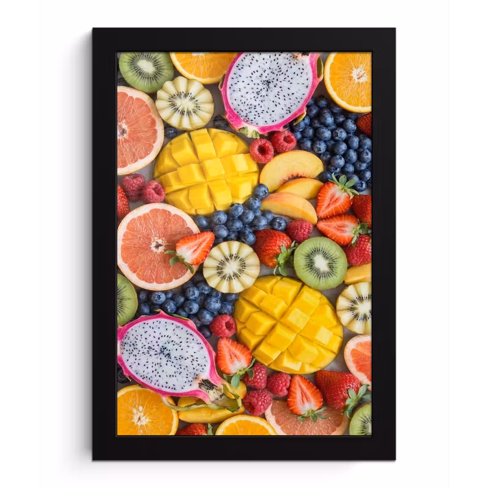 Poster met lijst - Fruit - Versneden - Kleurrijk - Eten - Gezond — 1
