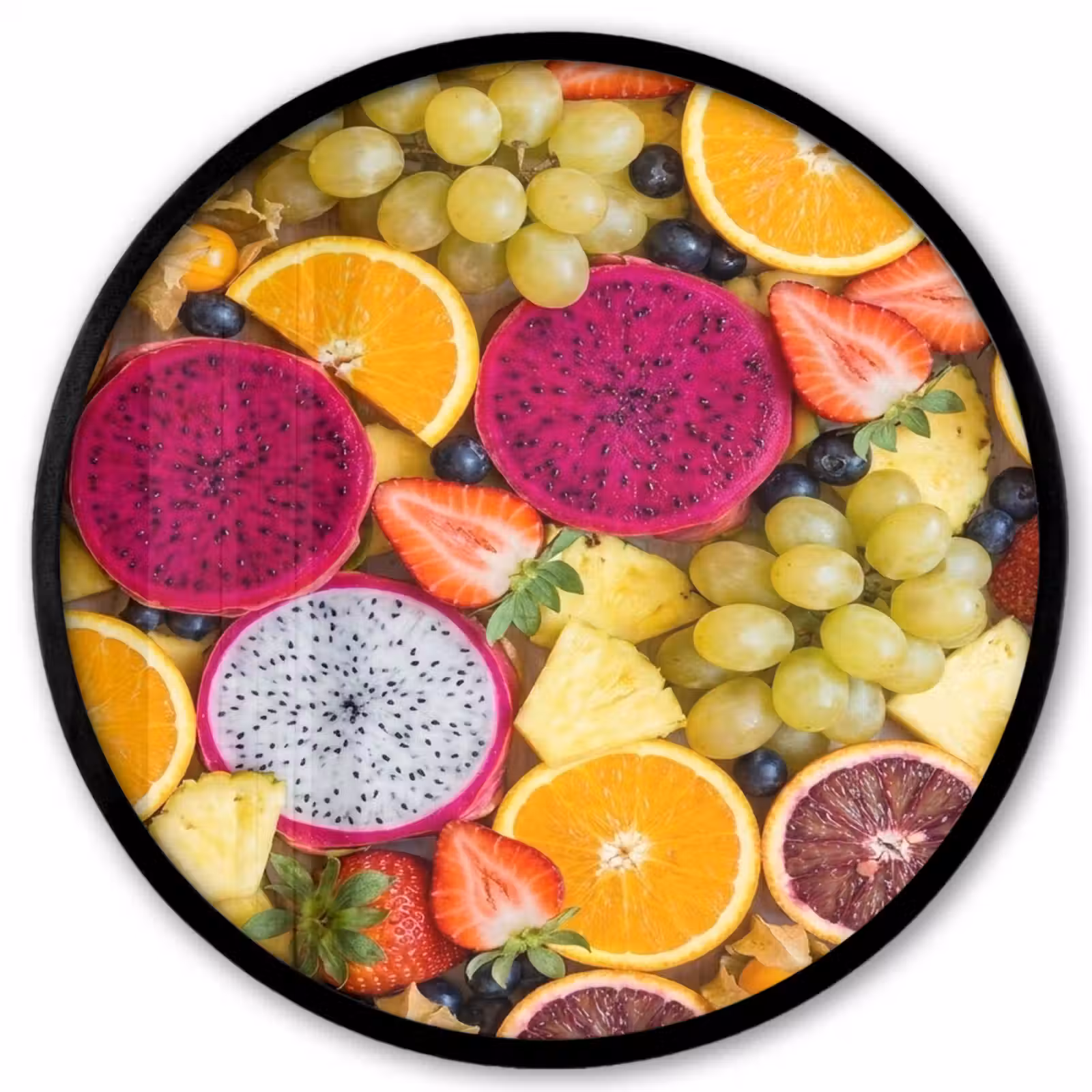 Ronde fotolijst - Fruit - Assortiment - Kleurrijk - Gezondheid — 1