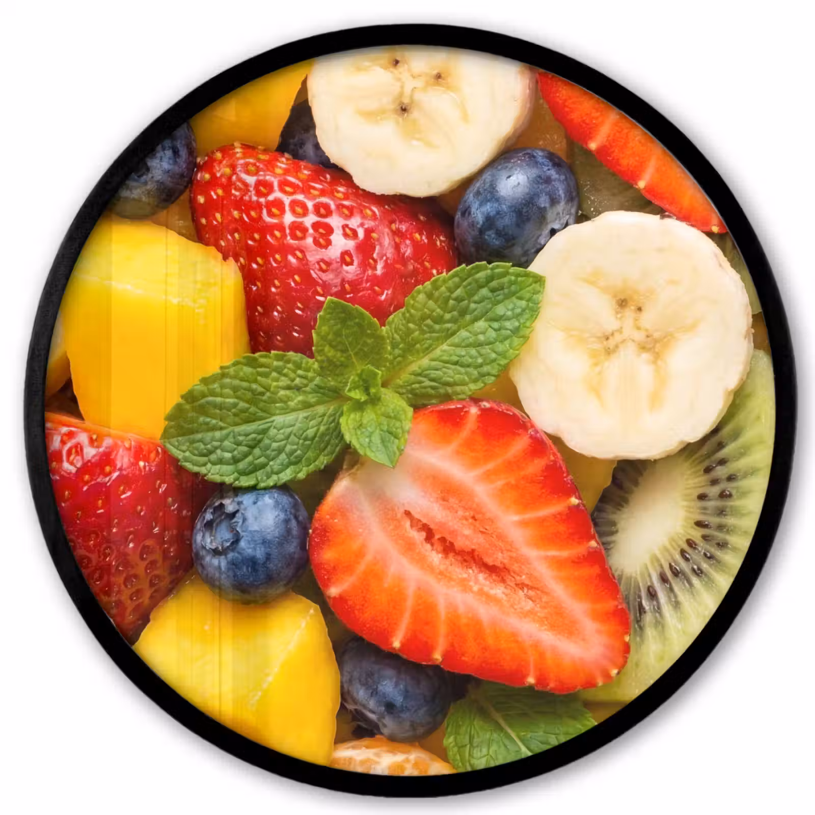 Ronde fotolijst - Fruit - Plakjes - Eten - Kleurrijk — 1