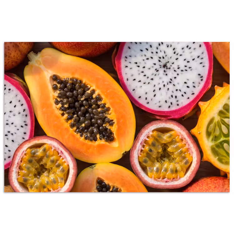 Poster - Fruit - Geopend - Tropisch - Eten - Kleurrijk — 1