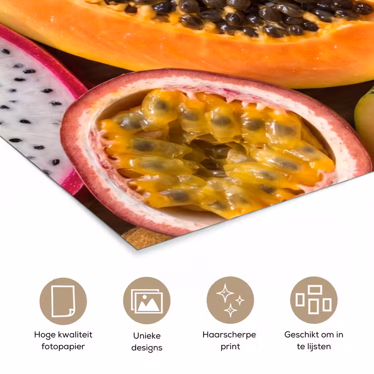 Poster - Fruit - Geopend - Tropisch - Eten - Kleurrijk — 5