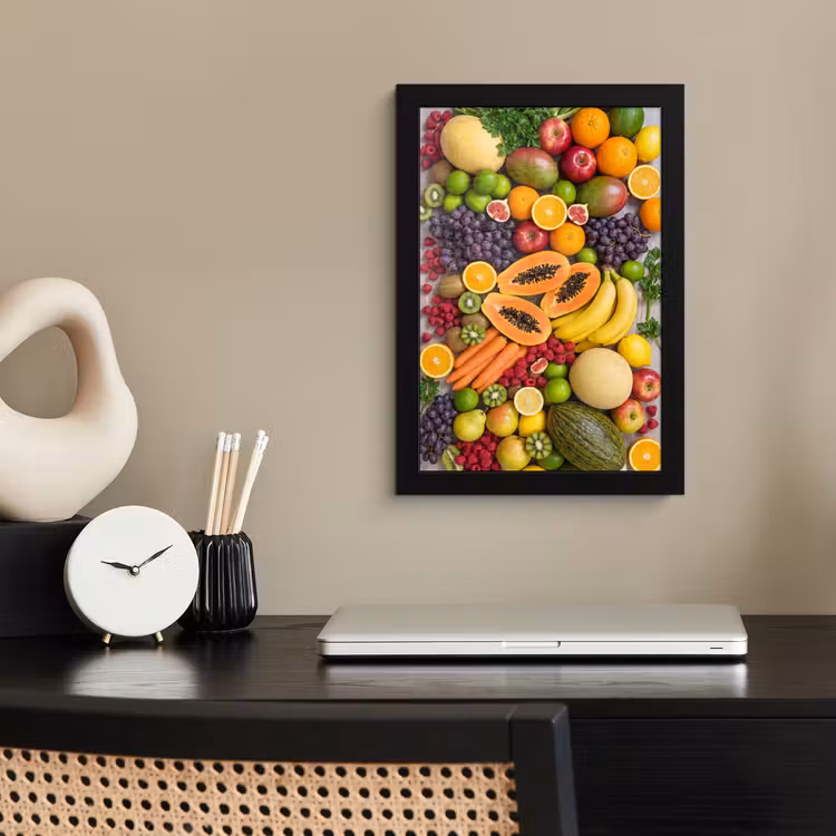 Poster met lijst - Eten - Fruit - Groenten - Vers - Kleurrijk — 2