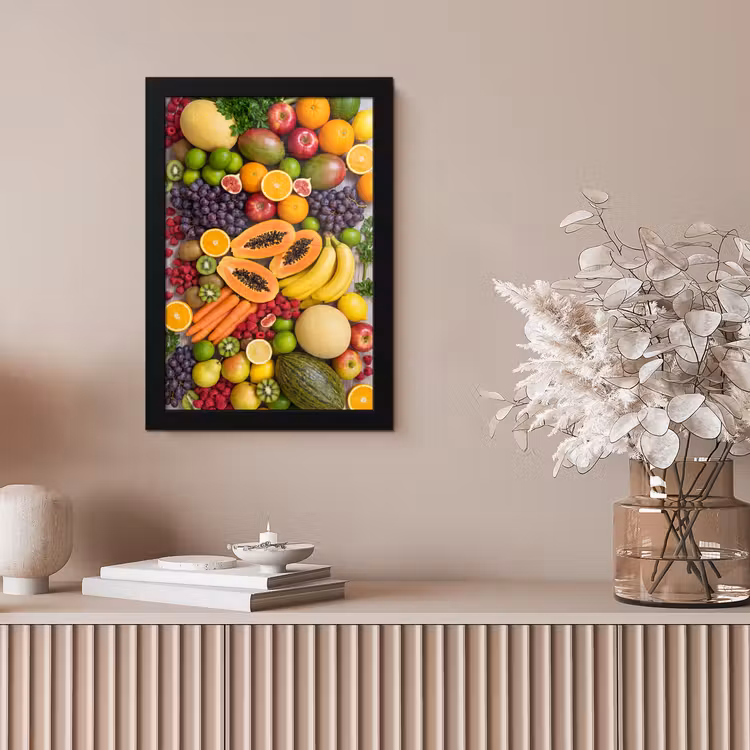 Poster met lijst - Eten - Fruit - Groenten - Vers - Kleurrijk — 5