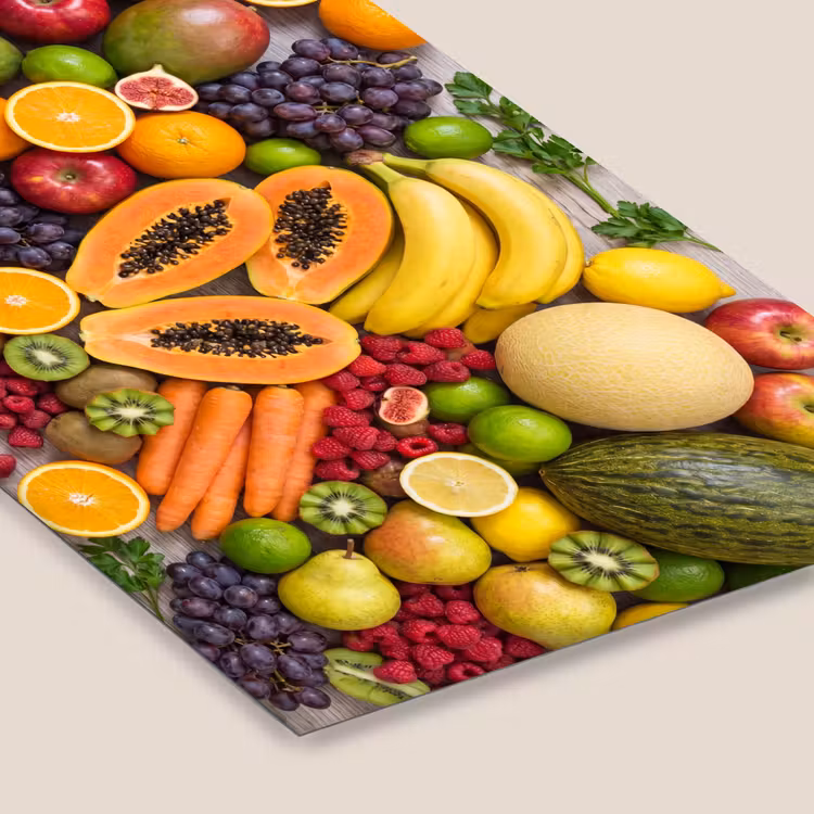 Poster met lijst - Eten - Fruit - Groenten - Vers - Kleurrijk — 7