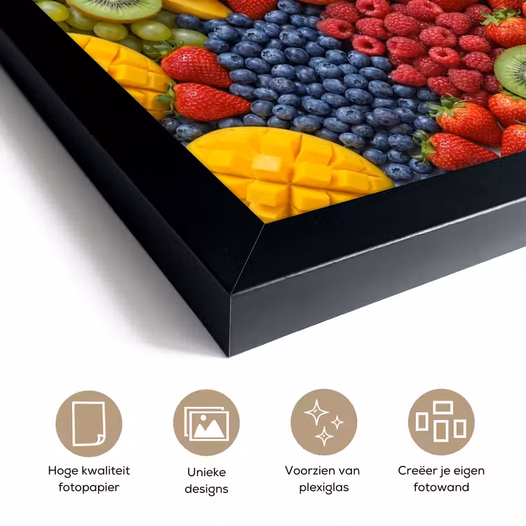 Poster met lijst - Eten - Fruit - Vers - Kleurrijk - Voeding — 6