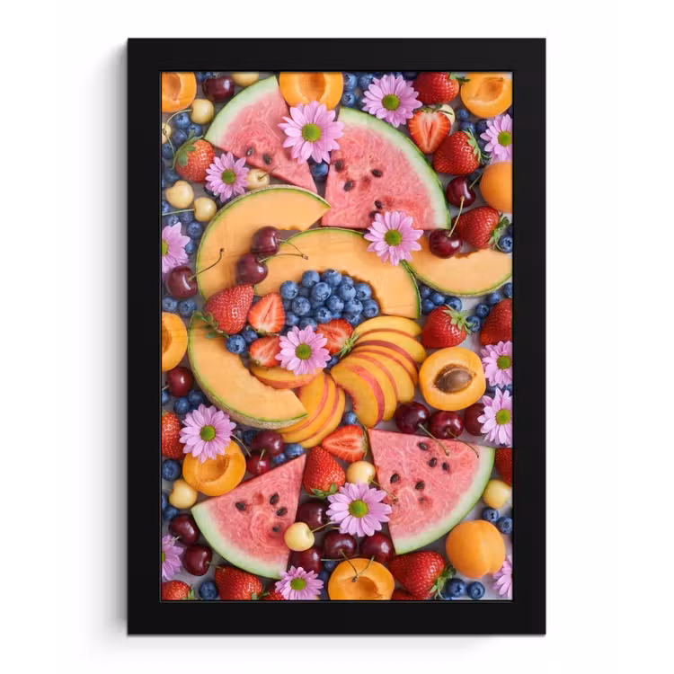 Poster met lijst - Eten - Fruit - Zomer - Kleurrijk — 1