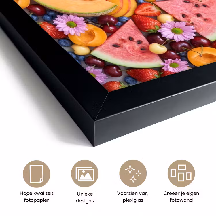 Poster met lijst - Eten - Fruit - Zomer - Kleurrijk — 6