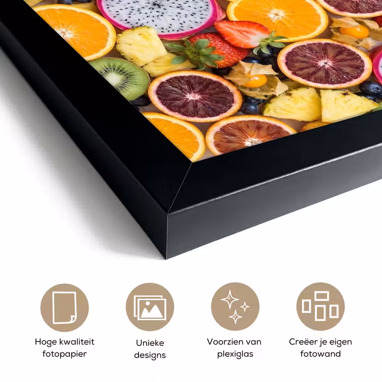 Poster met lijst - Fruit - Assortiment - Kleurrijk - Gezondheid — 6