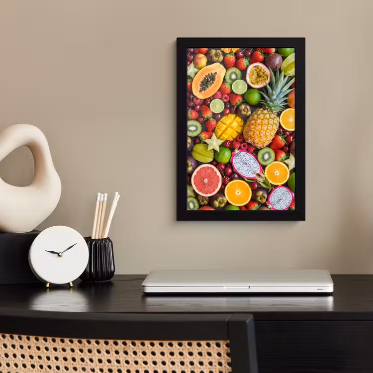 Poster met lijst - Fruit - Assortiment - Vers - Gezond - Kleurrijk — 2