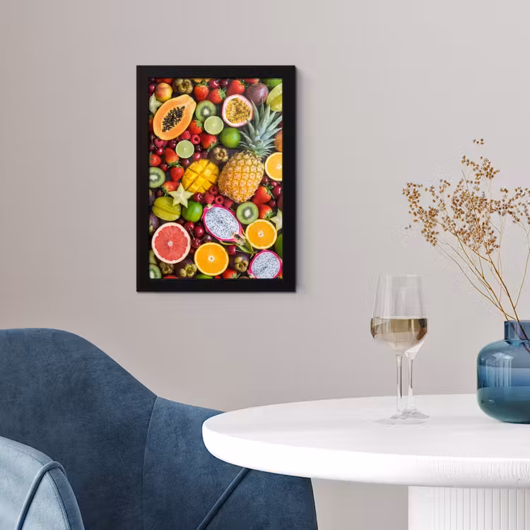 Poster met lijst - Fruit - Assortiment - Vers - Gezond - Kleurrijk — 4