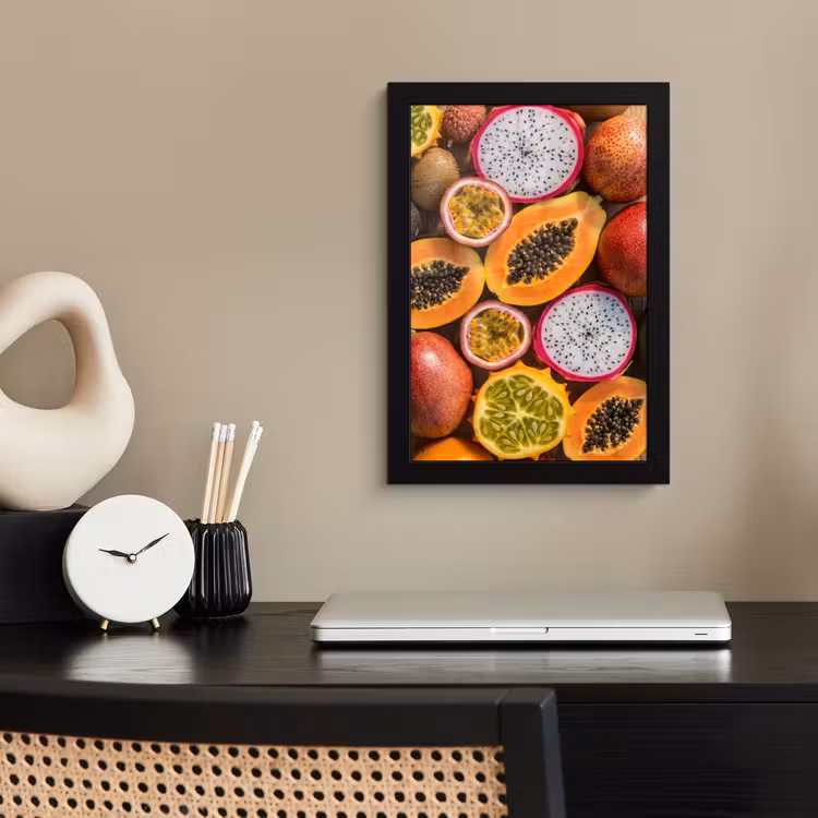 Poster met lijst - Fruit - Geopend - Tropisch - Eten - Kleurrijk — 2