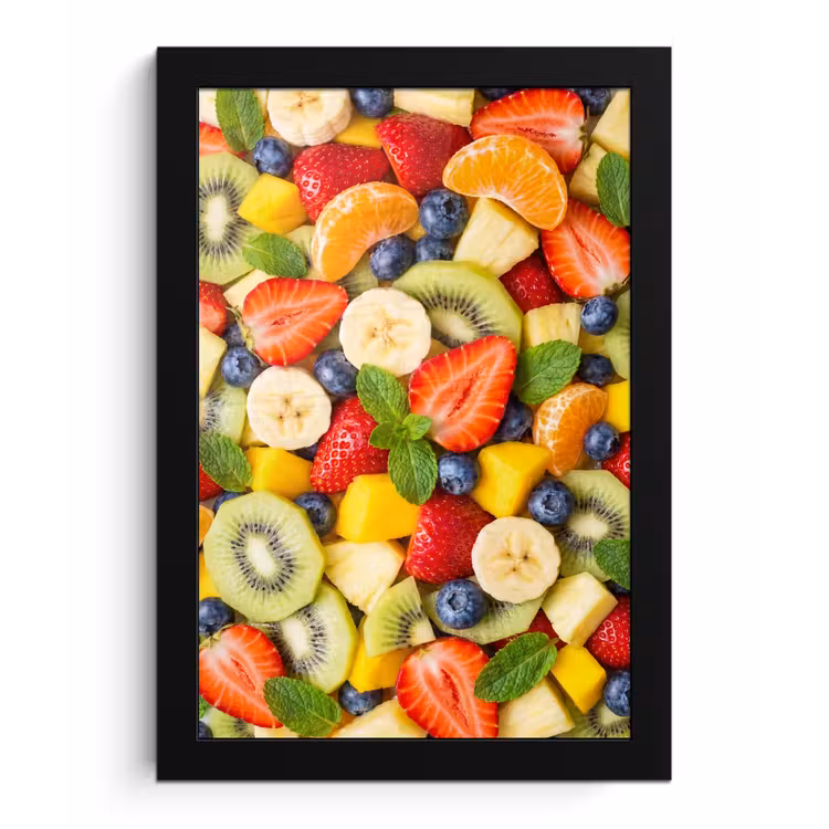 Poster met lijst - Fruit - Plakjes - Eten - Kleurrijk — 1