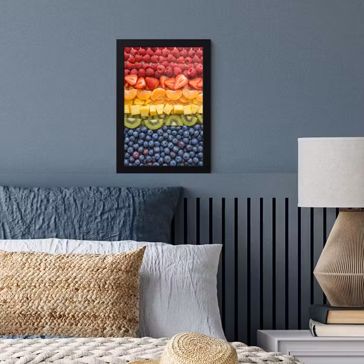 Poster met lijst - Fruit - Regenboog - Gezond - Kleurrijk — 3