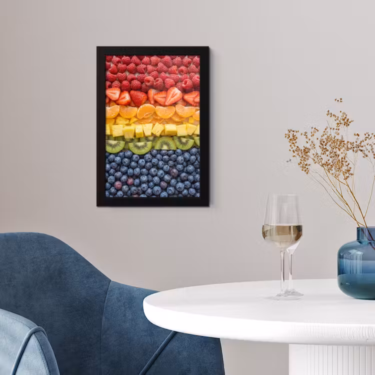 Poster met lijst - Fruit - Regenboog - Gezond - Kleurrijk — 4