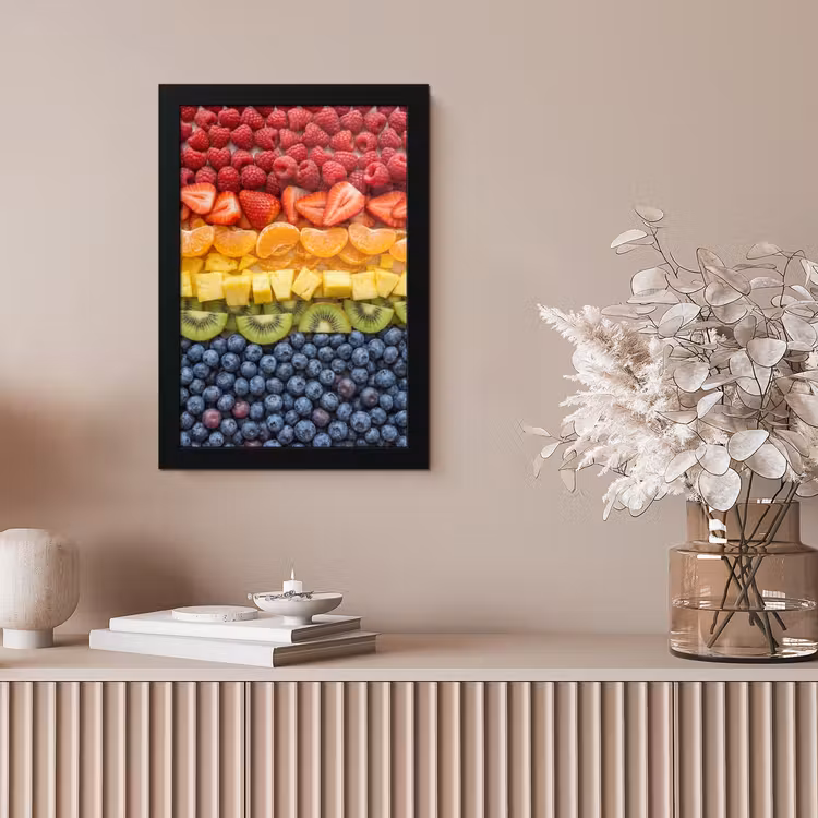 Poster met lijst - Fruit - Regenboog - Gezond - Kleurrijk — 5