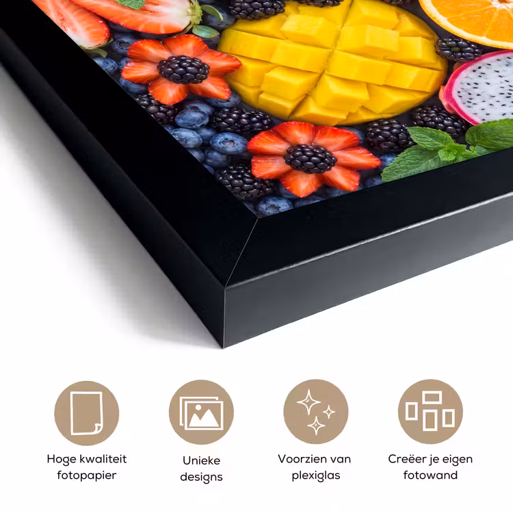 Poster met lijst - Fruit - Vers - Kleurrijk - Eten — 6