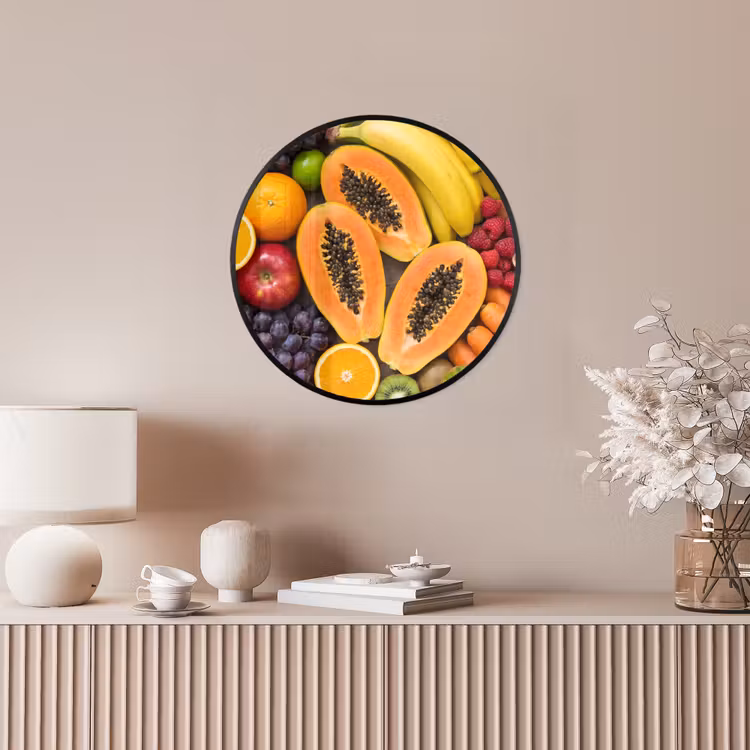 Ronde fotolijst - Eten - Fruit - Groenten - Vers - Kleurrijk — 5