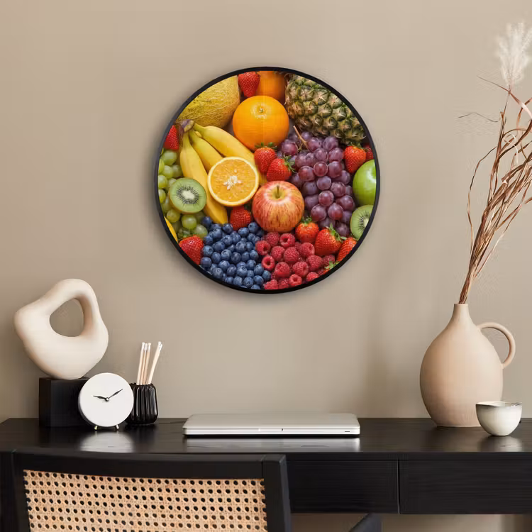 Ronde fotolijst - Eten - Fruit - Vers - Kleurrijk - Voeding — 3