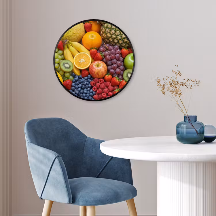 Ronde fotolijst - Eten - Fruit - Vers - Kleurrijk - Voeding — 4