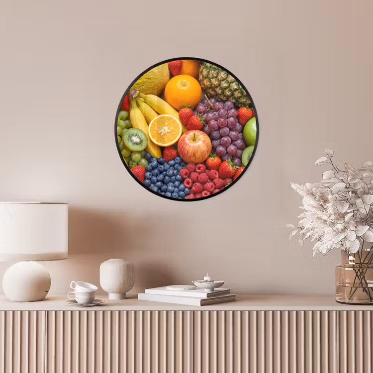 Ronde fotolijst - Eten - Fruit - Vers - Kleurrijk - Voeding — 5