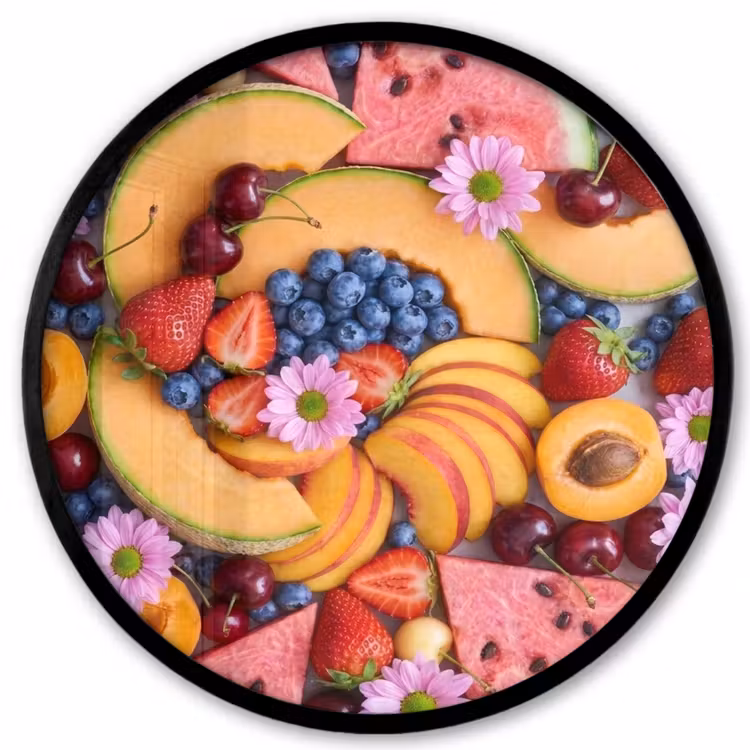 Ronde fotolijst - Eten - Fruit - Zomer - Kleurrijk — 1