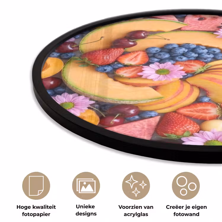 Ronde fotolijst - Eten - Fruit - Zomer - Kleurrijk — 2