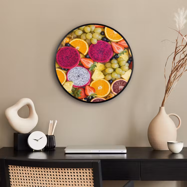 Ronde fotolijst - Fruit - Assortiment - Kleurrijk - Gezondheid — 3