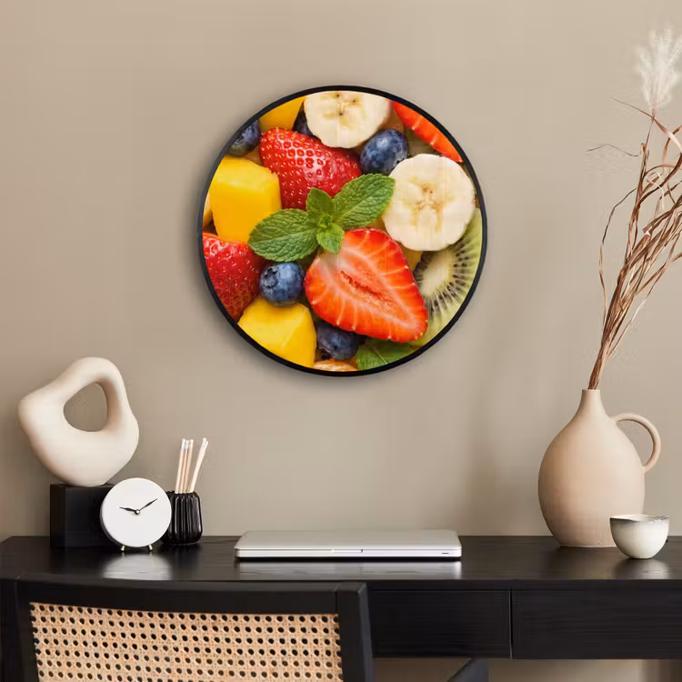 Ronde fotolijst - Fruit - Plakjes - Eten - Kleurrijk — 3