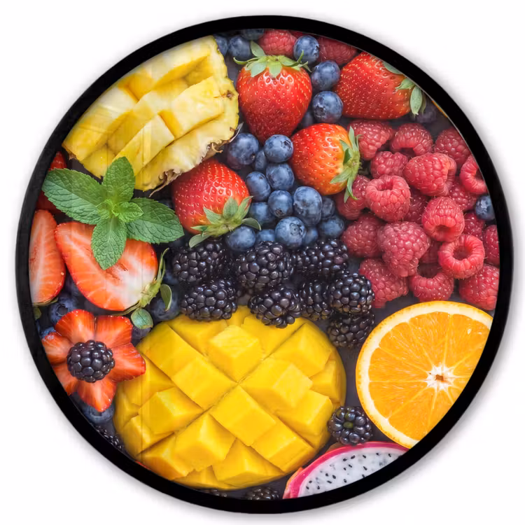 Ronde fotolijst - Fruit - Vers - Kleurrijk - Eten — 1