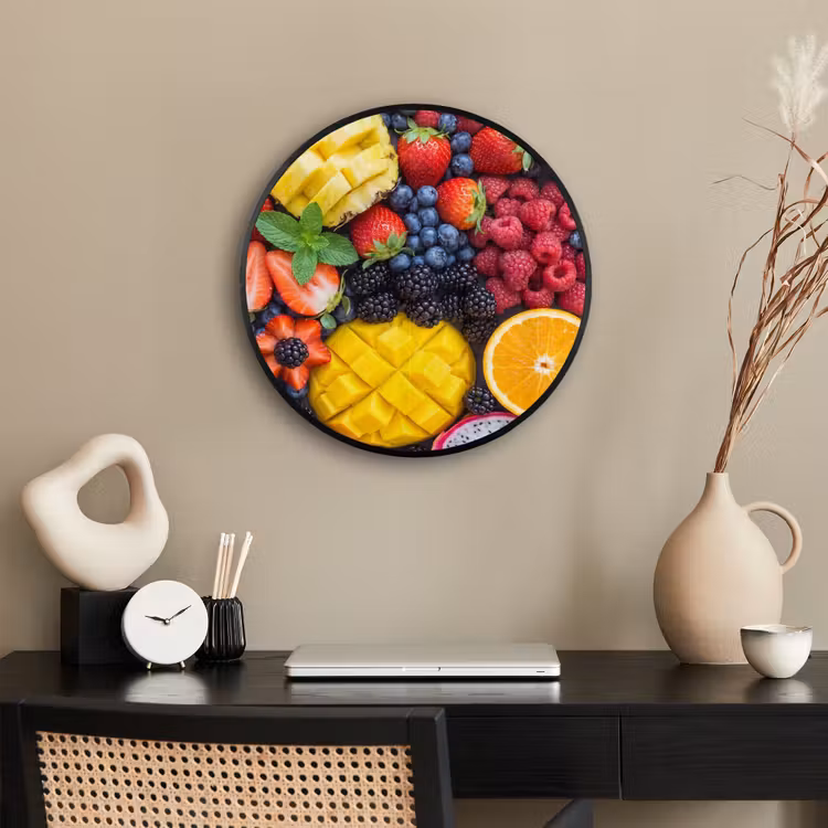 Ronde fotolijst - Fruit - Vers - Kleurrijk - Eten — 3