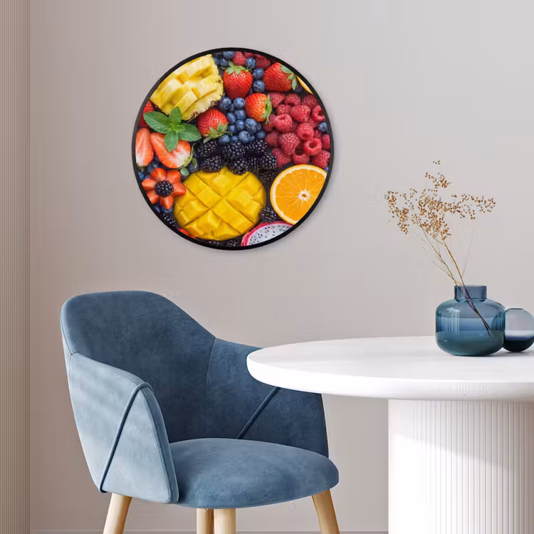 Ronde fotolijst - Fruit - Vers - Kleurrijk - Eten — 4