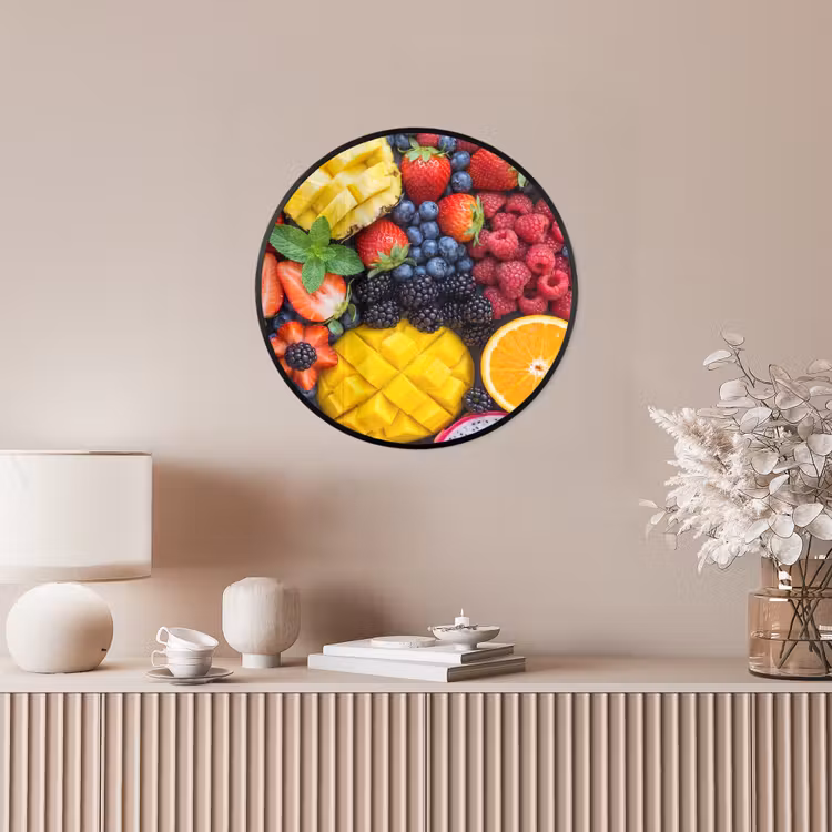 Ronde fotolijst - Fruit - Vers - Kleurrijk - Eten — 5