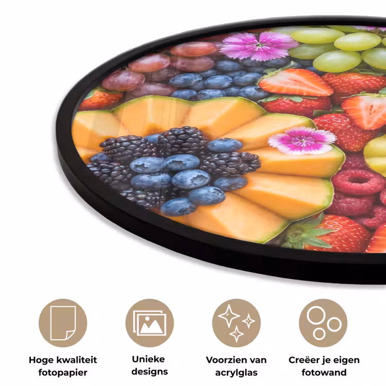 Ronde fotolijst - Fruit - Vers - Variatie - Eten - Kleurrijk — 2