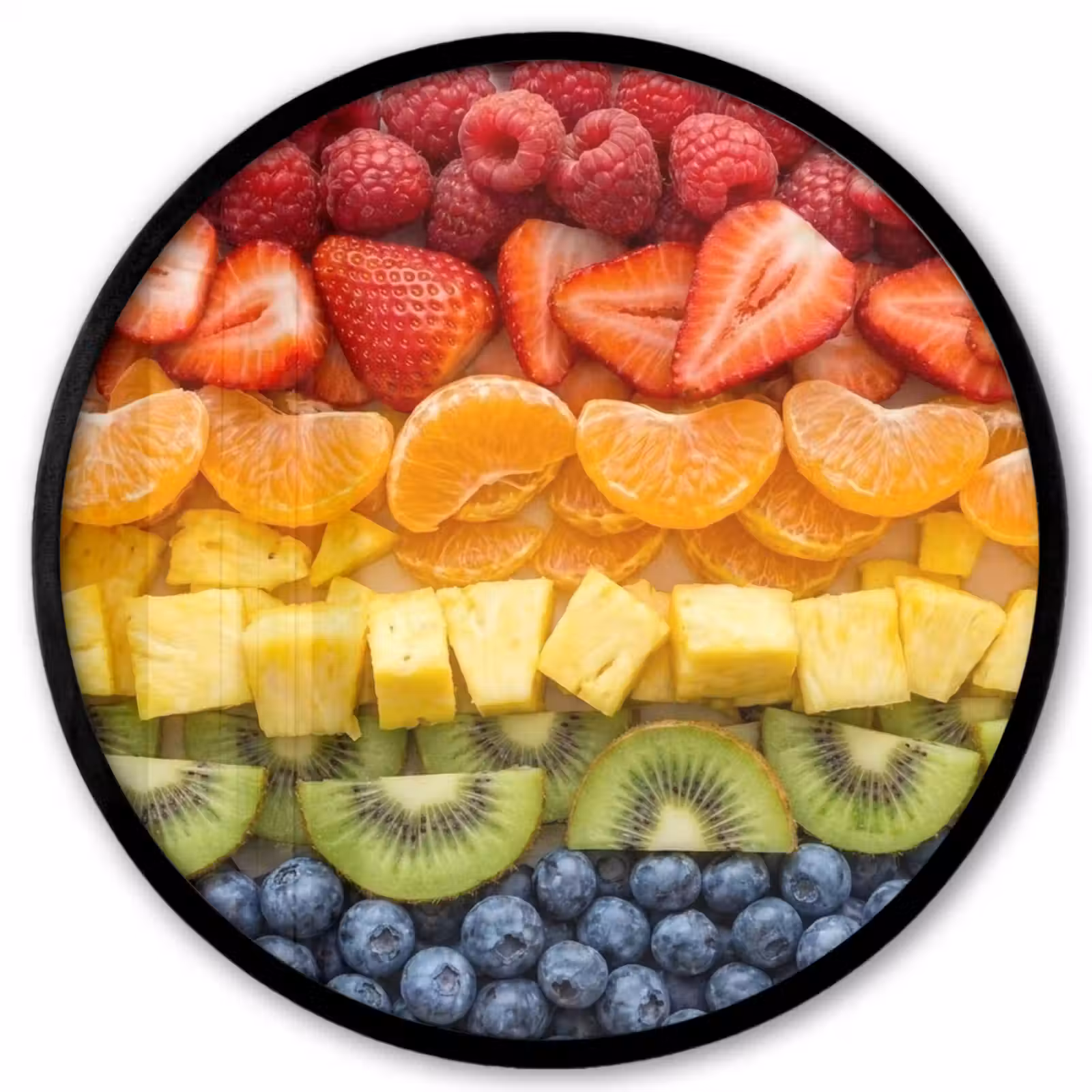 Ronde fotolijst - Fruit - Regenboog - Gezond - Kleurrijk — 1