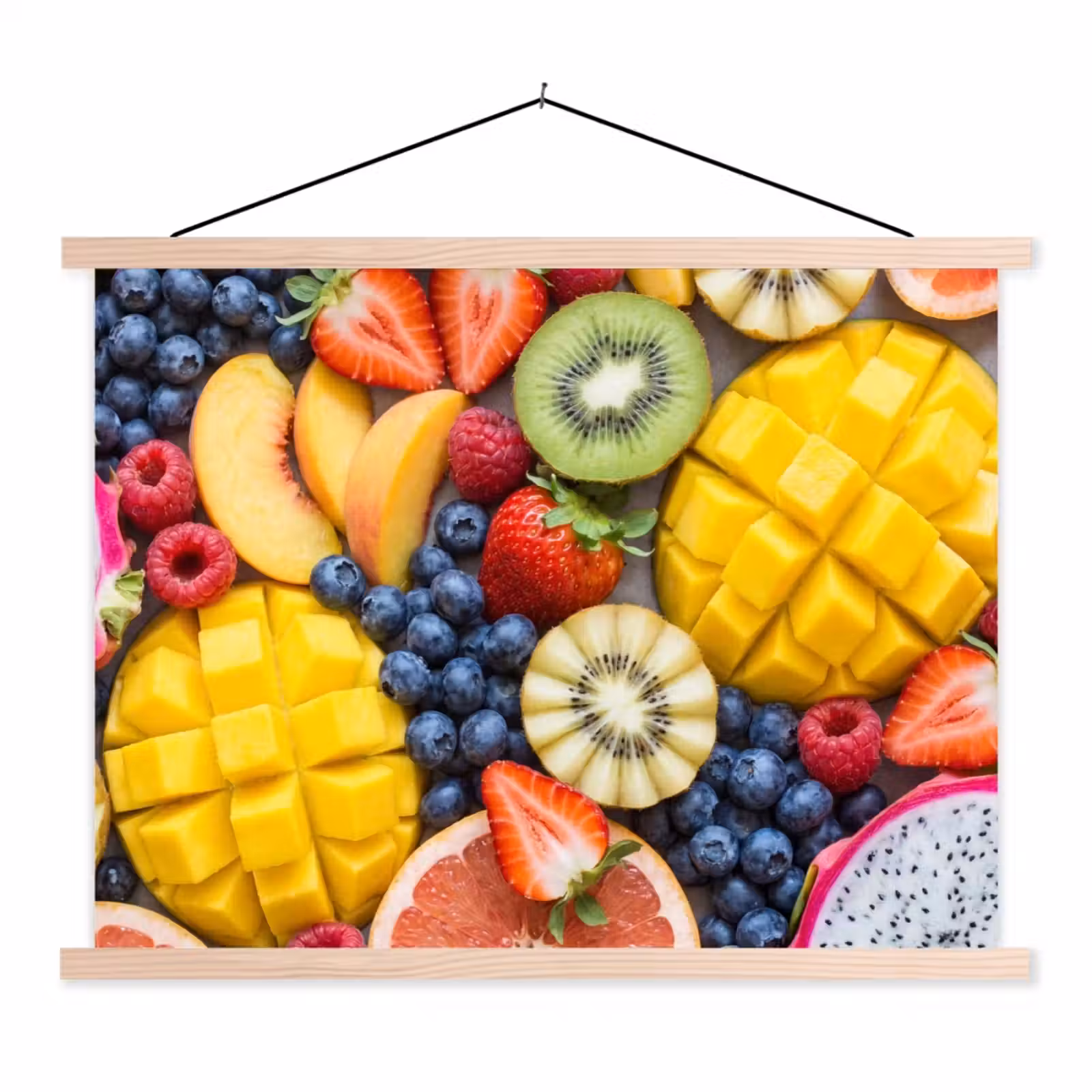 Schoolplaat - Fruit - Versneden - Kleurrijk - Eten - Gezond — 1