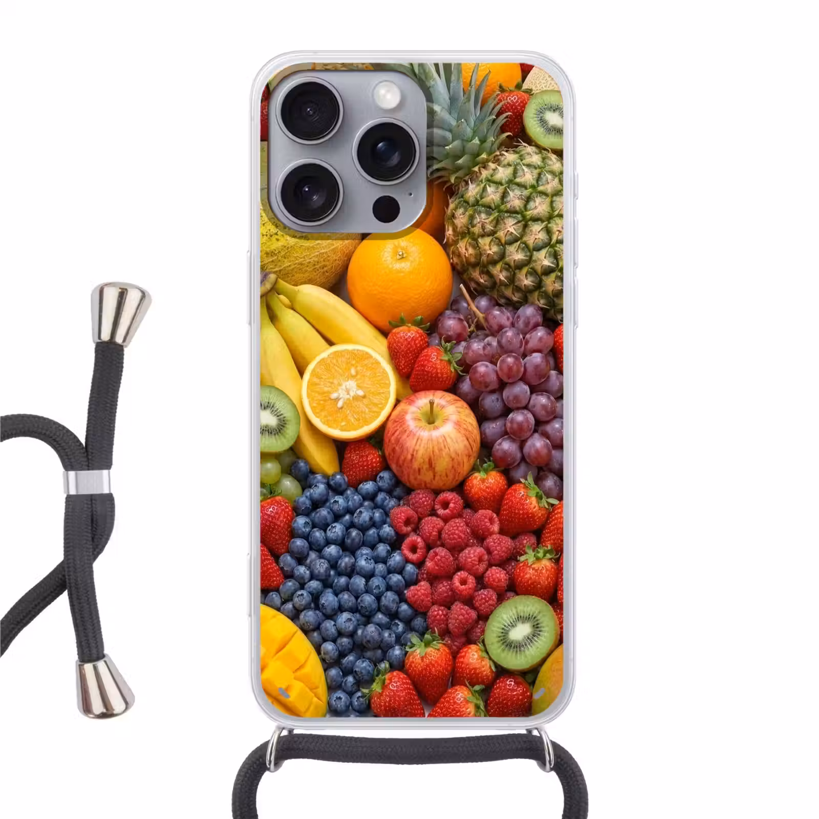 Telefoonhoesje met koord - Eten - Fruit - Vers - Kleurrijk - Voeding — 1