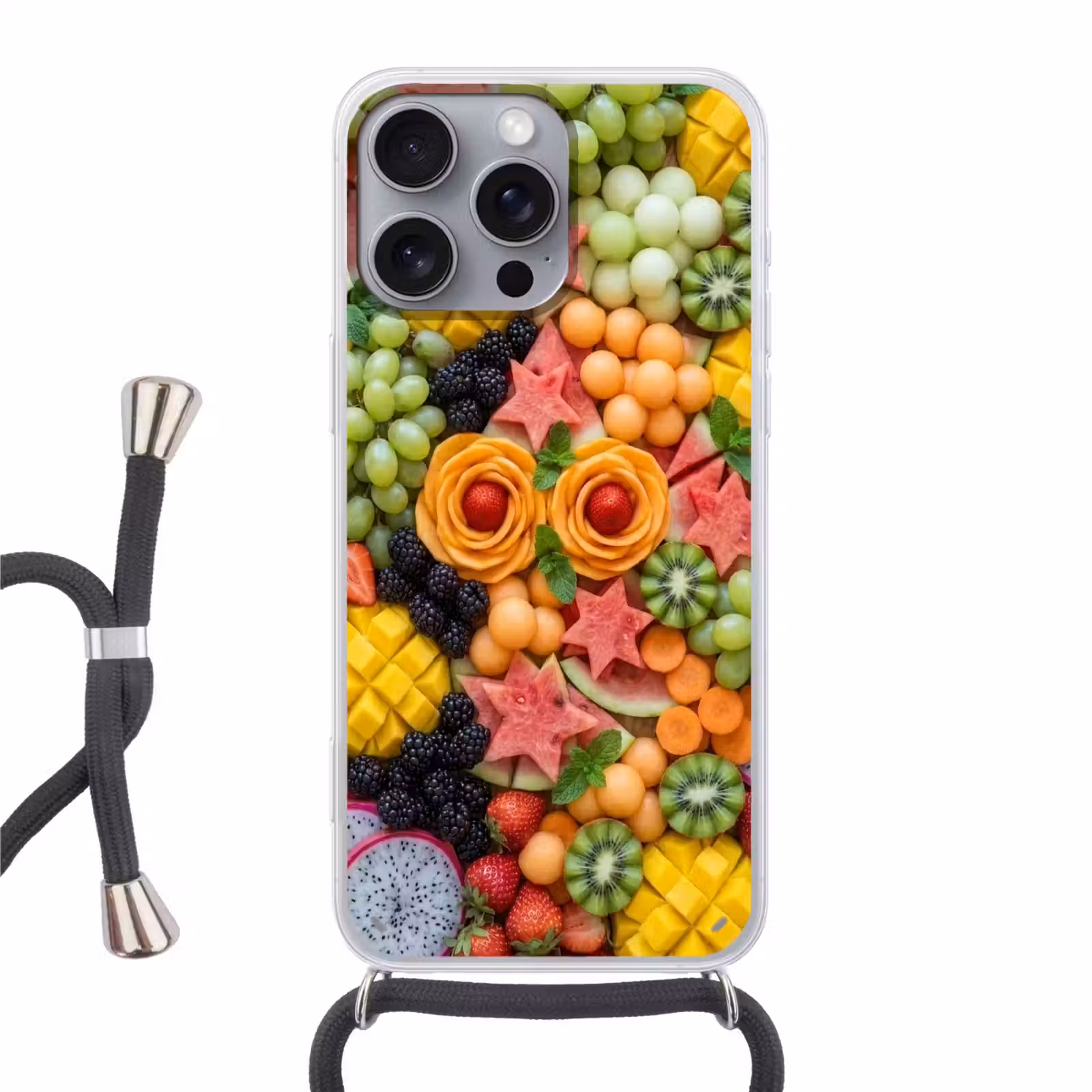 Telefoonhoesje met koord - Fruit - Variatie - Kleurrijk - Vers - Eten — 1